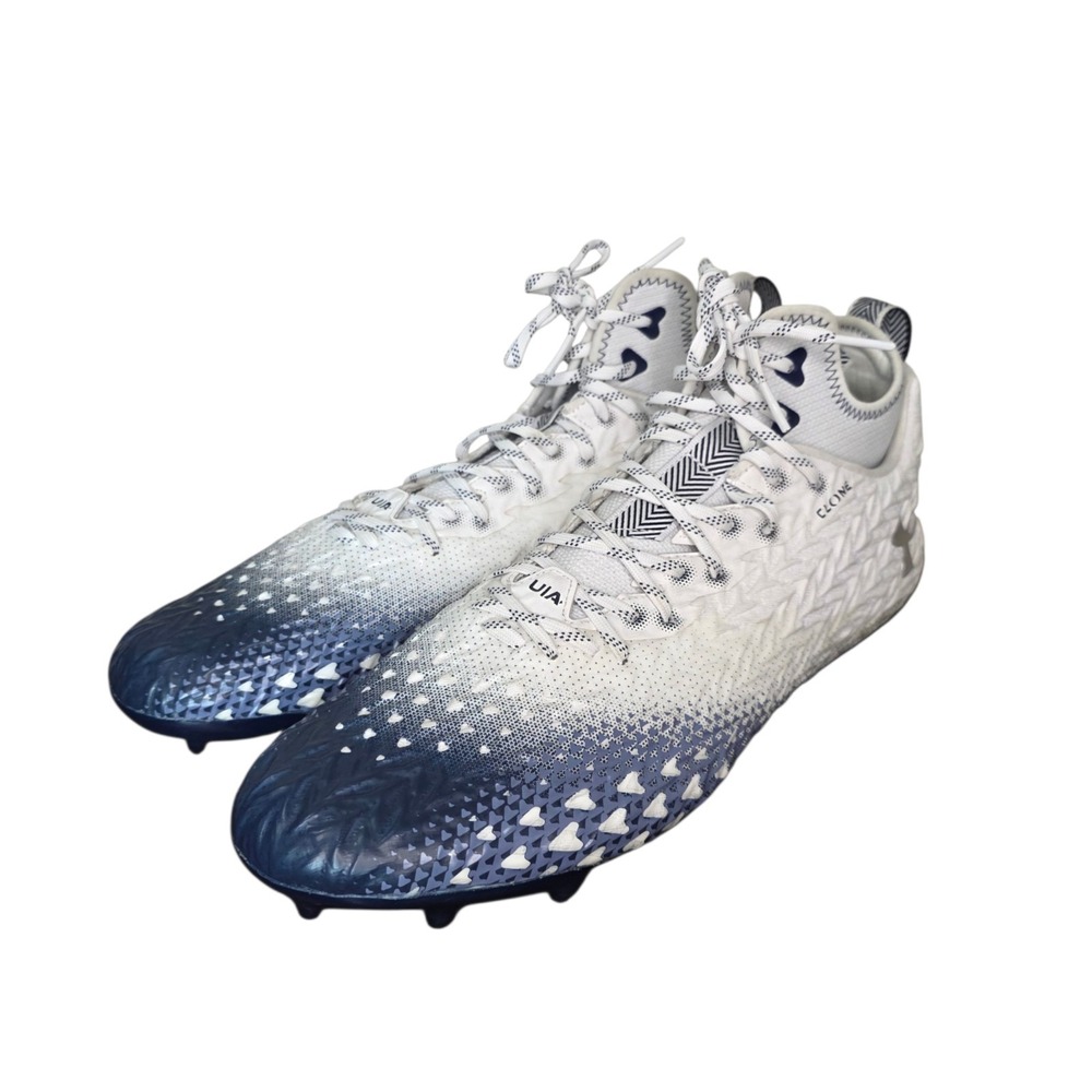 Under Armour Spotlight Clone 3.0 MC Football Cleats Mens 16 White Navy New